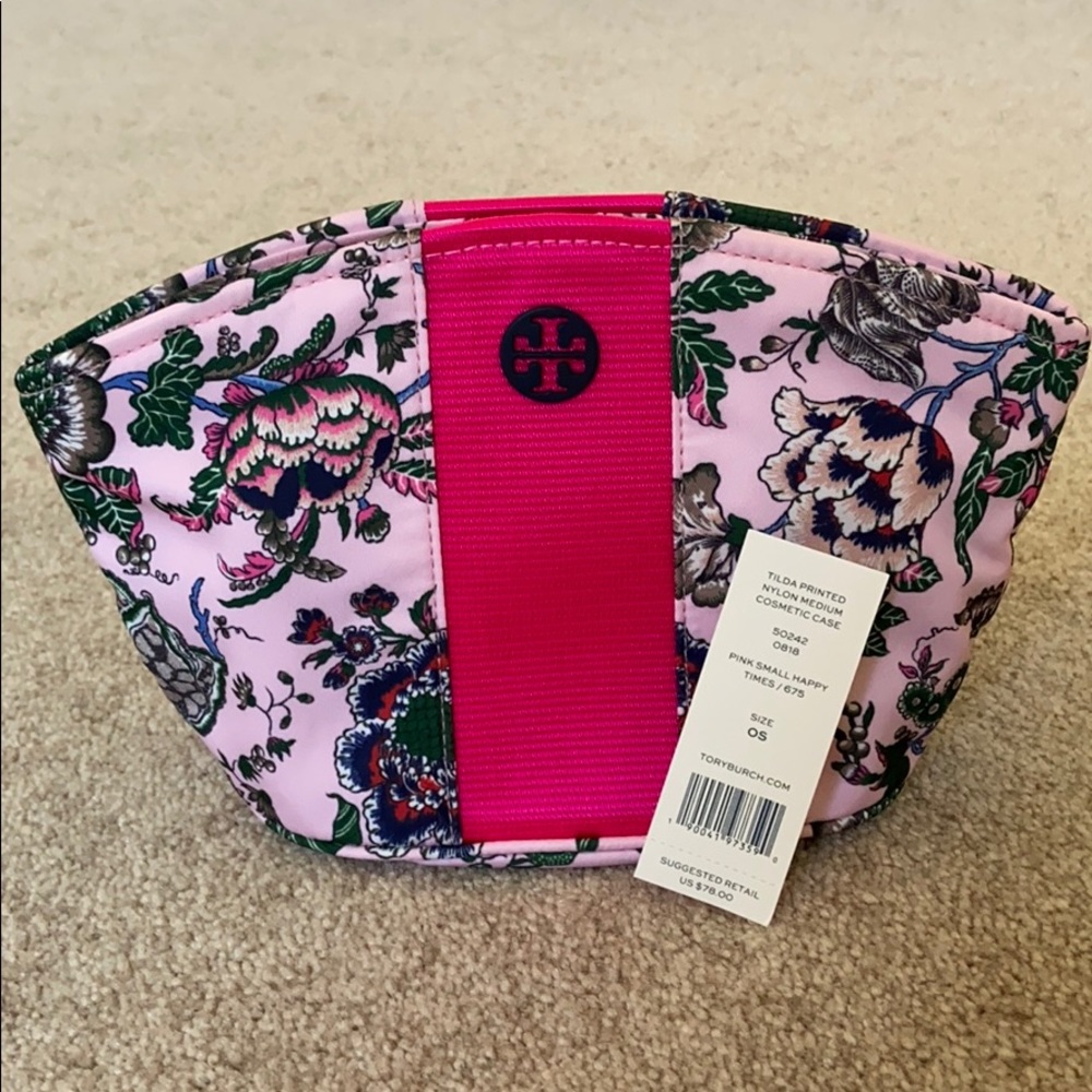 Tory Burch Floral Medium Cosmetic Case Pouch